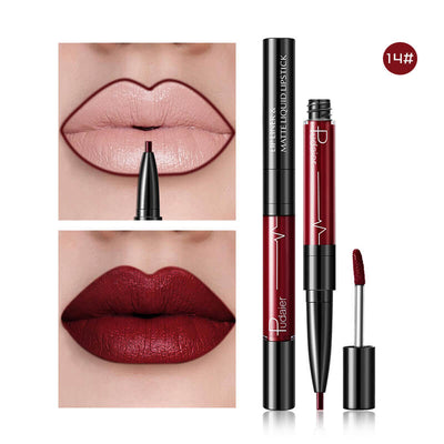 Labial Líquido 2 en 1 Mate y Perfilador - Tinte Rojo Ágata Profesional - Image 8