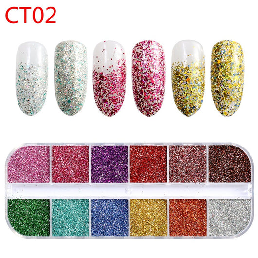 Pegatinas de Uñas Láser Efecto Espejo Candy - Diseño Sinfónico Brillante - Image 2