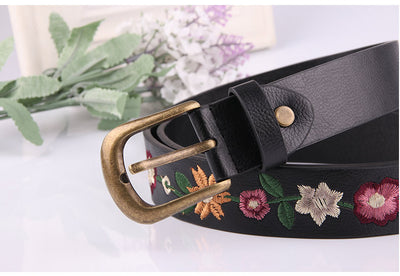 Cinturón Vintage para Mujer con Bordado Floral - Image 13
