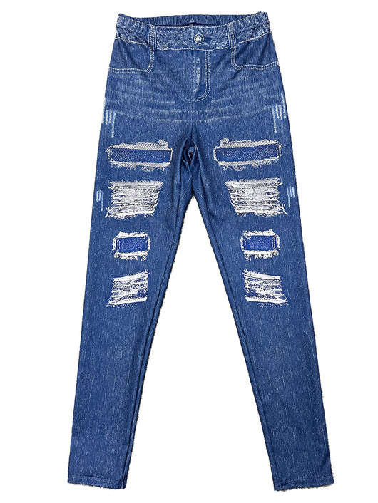 Leggings de Estilo Denim con Estampado Digital para Mujer - Image 9