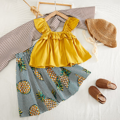 Conjunto Infantil Lunares con Moño: Blusa + Shorts - Image 24