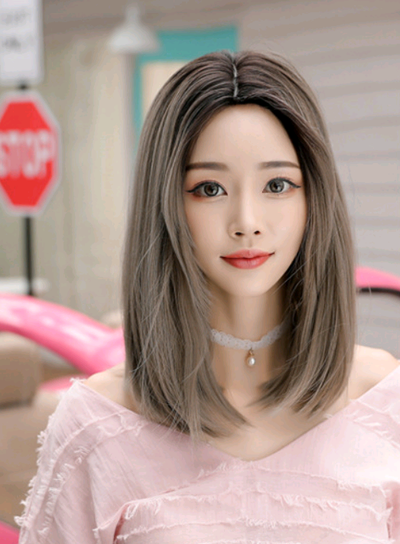 Peluca Larga Liso Realista - Cabello Sintético de Moda - Image 4