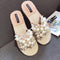 Zapatos planos abiertos con strass