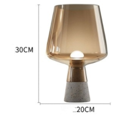 Lámpara de Mesa Cemento y Vidrio - Diseño Minimalista Moderno - Image 10
