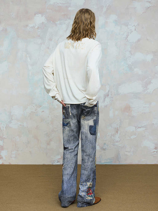 Jeans con Parches 3D Impresos y Cierre Micro-Pull Digital - Image 10