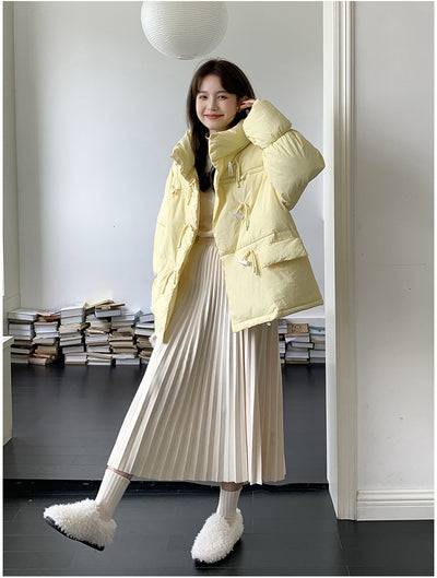 Chaqueta Acolchada Estilo Coreano con Cuello Alto para Mujer - Image 10