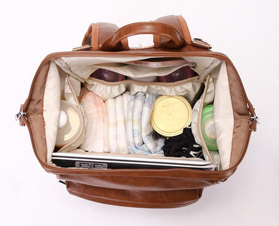 Mochila Maternal de Cuero - Bolso para Mamá Moderno - Image 13