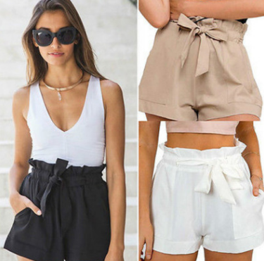 Shorts de Madera Estilo Europeo con Cinturón Ajustable