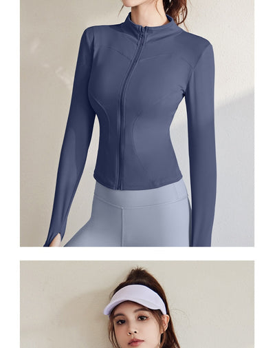 Chaqueta Deportiva Mujer Manga Larga Ajustada para Running, Fitness y Yoga - Image 39