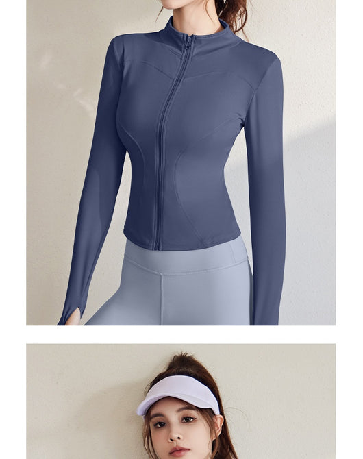 Chaqueta Deportiva Mujer Manga Larga Ajustada para Running, Fitness y Yoga - Image 39