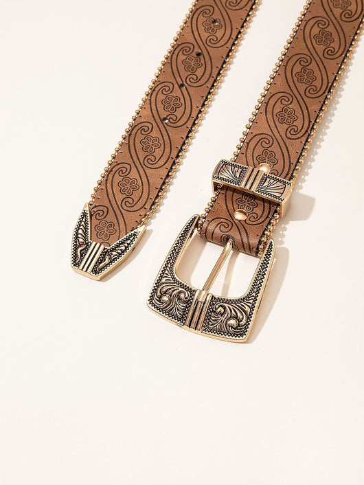 Cinturón Vaquero Mujer con Patrón Retro - Estilo Occidental PU - Image 13