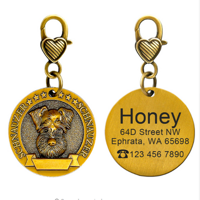 Placa de Identidad Personalizada para Perros - Grabado Personalizado Antimaterial Bronce - Image 17