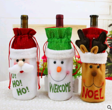 Juego de Botellas Decorativas Navideñas para Vino y Champagne - Image 11