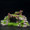 Decoración de Acuario con Piedra Natural y Efecto Musgo Flocking
