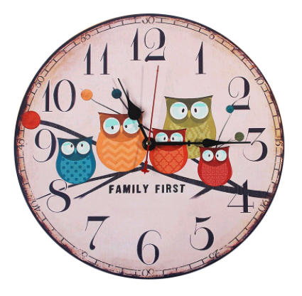 Reloj de Pared Búho Retro Estilo Europeo - Decoración Rústica Vintage