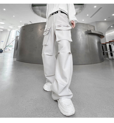 Pantalón Funcional Unisex de Pierna Ancha con Múltiples Bolsillos - Image 17