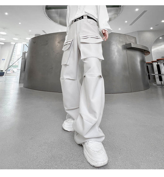 Pantalón Funcional Unisex de Pierna Ancha con Múltiples Bolsillos - Image 17