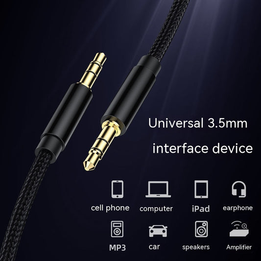 Cable de Audio 3.5mm Macho a Macho para Auriculares y Dispositivos Móviles