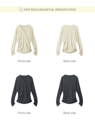 Blusa Elegante de Manga Larga con Cuello en V y Cintura Ajustada - Image 15
