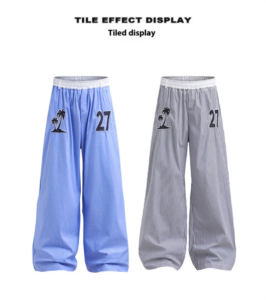 Pantalones Rectos Anchos con Rayas Verticales Bordadas - Efecto Adelgazante - Image 14