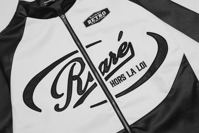 Chaqueta Bomber de Cuero con Parches de Letras - Estilo Locomotora Vintage Unisex - Image 8