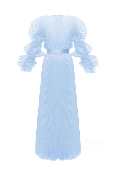 Vestido Largo Plisado Transparente para Embarazadas con Vientre Pronunciado - Image 6