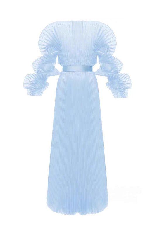 Vestido Largo Plisado Transparente para Embarazadas con Vientre Pronunciado - Image 6