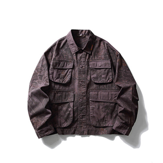 Chaqueta de Trabajo Camuflaje Tie-Dye para Hombre - Image 8