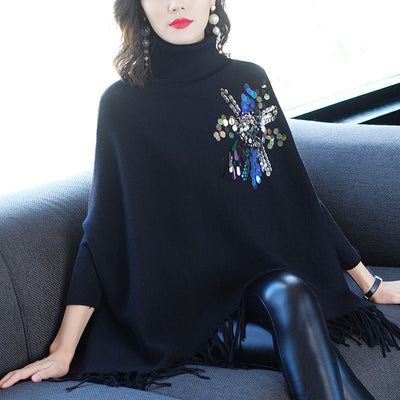 Suéter Cuello Alto Mujer Otoño Invierno Manga Larga Holgado - Image 5