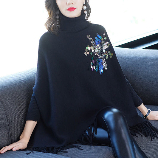 Suéter Cuello Alto Mujer Otoño Invierno Manga Larga Holgado - Image 5