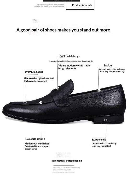 Zapatos Casuales de Cuero para Hombre con Suela Flexible y Transpirable - Image 8