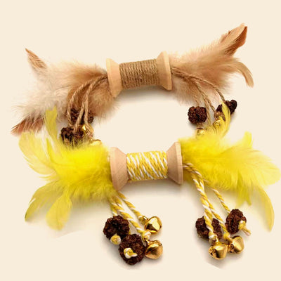 Juguete Interactivo para Gatos con Plumas, Campanas y Texturas de Masticación - Image 3