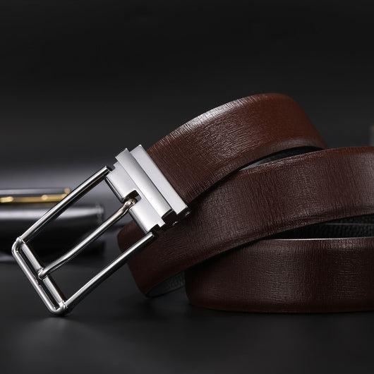 Cinturón de Cuero Genuino para Hombre con Hebilla Cruzada - Image 11