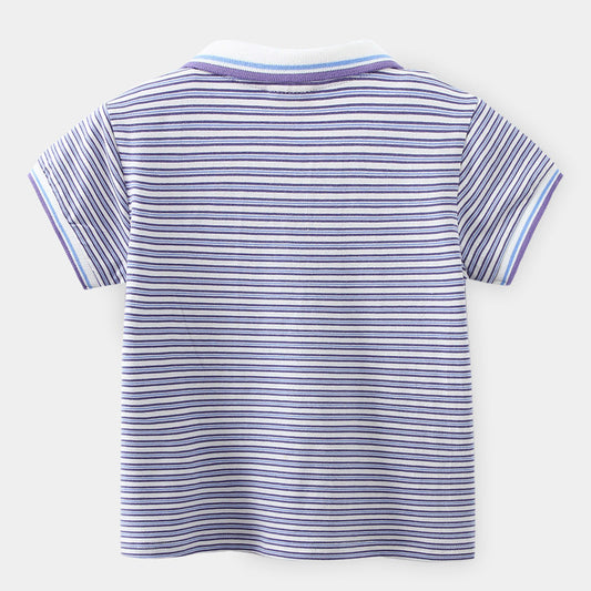 Playera Infantil de Rayas con Estampado Animado - Image 2