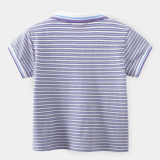 Playera Infantil de Rayas con Estampado Animado - Image 2