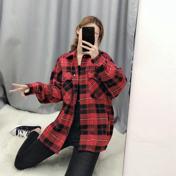 Camisa de Cuadros Tipo Abrigo