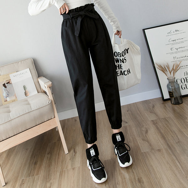 Pantalones Harem Cropped Sueltos
