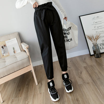 Pantalones Harem Cropped Sueltos