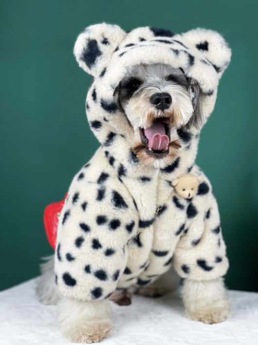 Abrigo Térmico para Perros con Diseño Pluché Punteado - Otoño e Invierno