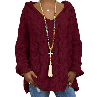 Sudadera Tejida de Color Puro con Giro - Image 12