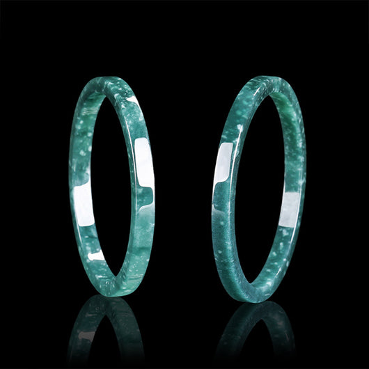 Pulsera de Jade Azul Agua Personalizada con Piedra Natural Cuadrada - Image 4