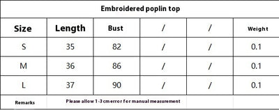 Blusa de Tirantes Bordada en Popelina - Estilo Europeo Minimalista - Image 6