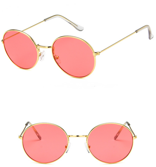 Round clear lens glasses with silver metal frames and black temple tips, shown from an angled and front view. - Image 9