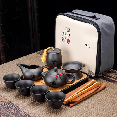 Juego de Té Portátil Zisha: Una Tetera y Cuatro Tazas - Image 43