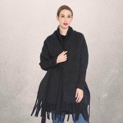 Bufanda Otoño Invierno con Borlas para Mujer - Calidez y Estilo - Image 4