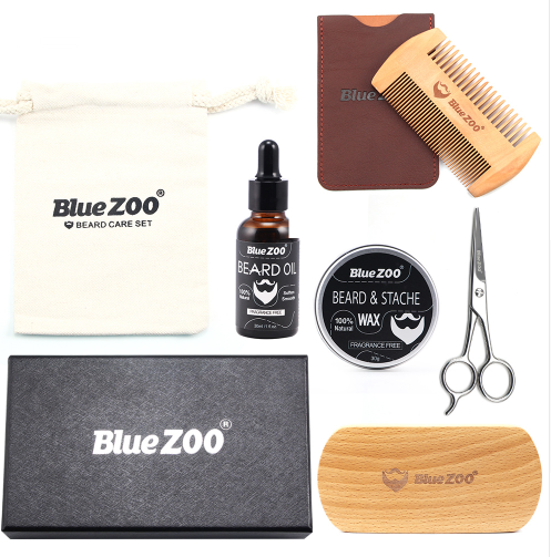 Set Completo de Cuidado de Barba Bluezoo - 7 Piezas Profesionales - Image 2