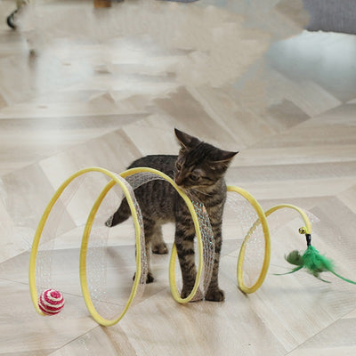 Kit Completo de Juguetes para Gatos - Túnel Plegable, Pelotas y Ratones Interactivos - Image 9