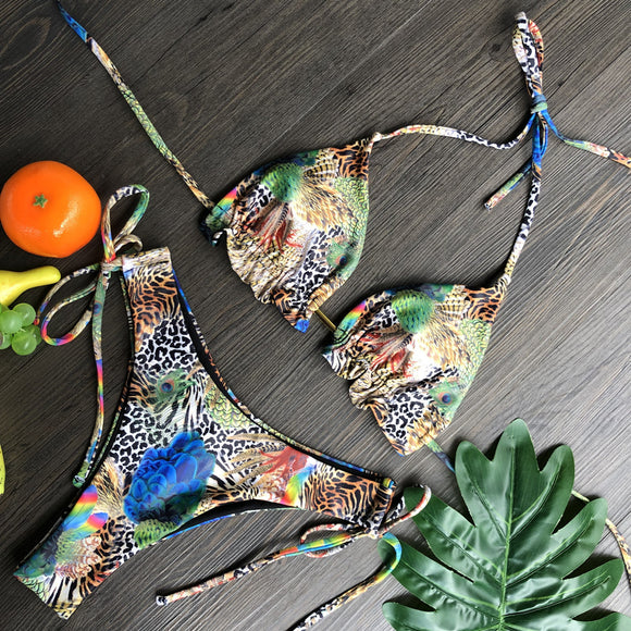 Traje de Baño Floral Vintage