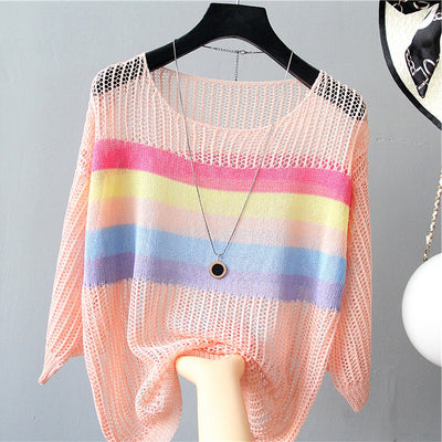 Blusa Suelta de Manga Ancha en Colores Pastel - Image 5