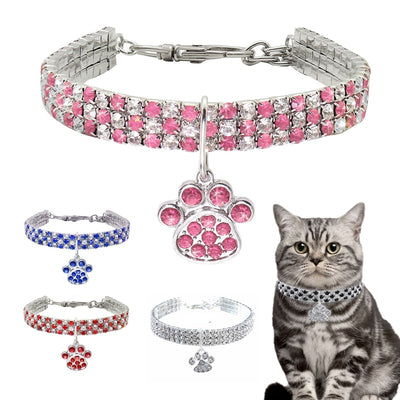 Collar Estirable de Diamante Multicolor para Gatos y Perros - Image 2